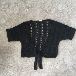 women’s tie front cropped cardigan Perfect Fit M